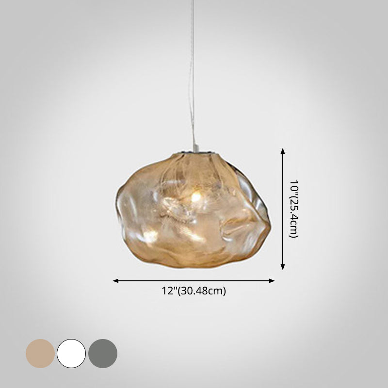 Post Modern Cloud Suspension Lighting Adjustable Cord Hanging Pendant Light Clearhalo 'Ceiling Lights' 'Glass shade' 'Glass' 'Modern Pendants' 'Modern' 'Pendant Lights' 'Pendants' Lighting' 2554952