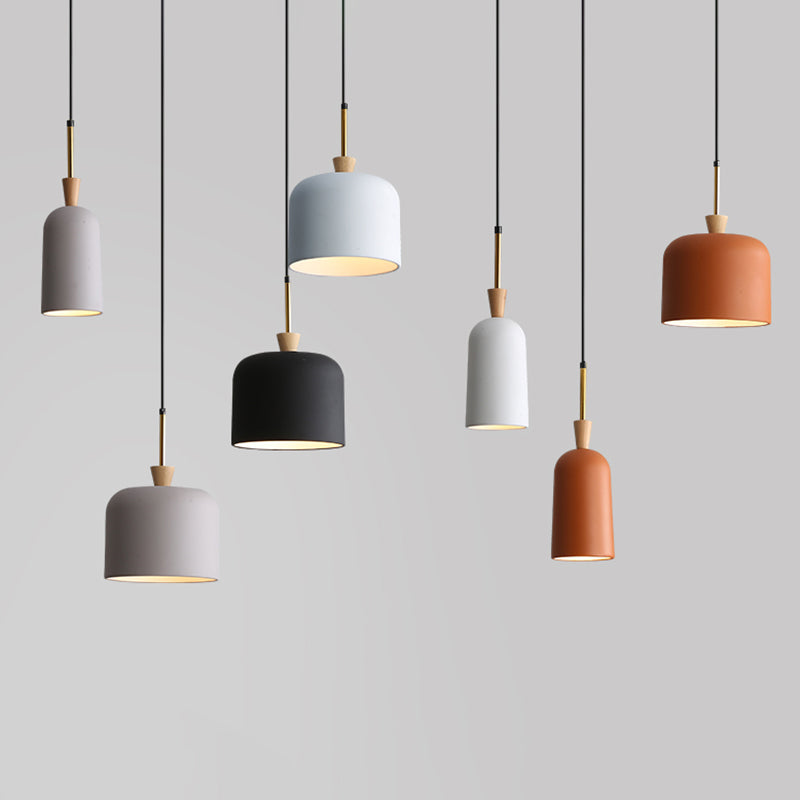 Industrial Single Hanging Pendant Light Macaron Metal Hanging Lamp with Colorful Resin Shade Clearhalo 'Ceiling Lights' 'Modern Pendants' 'Modern' 'Pendant Lights' 'Pendants' Lighting' 2555004