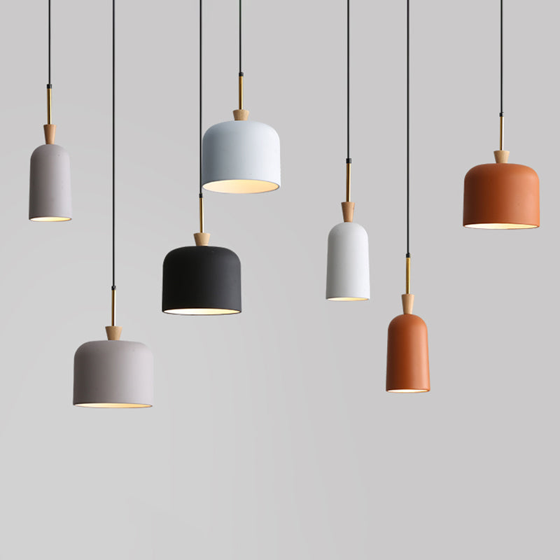 Industrial Single Hanging Pendant Light Macaron Metal Hanging Lamp with Colorful Resin Shade Clearhalo 'Ceiling Lights' 'Modern Pendants' 'Modern' 'Pendant Lights' 'Pendants' Lighting' 2555004