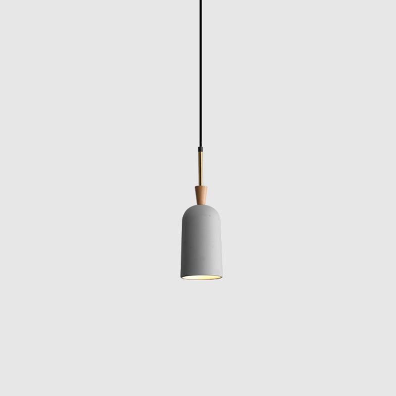 Industrial Single Hanging Pendant Light Macaron Metal Hanging Lamp with Colorful Resin Shade Grey 4" Clearhalo 'Ceiling Lights' 'Modern Pendants' 'Modern' 'Pendant Lights' 'Pendants' Lighting' 2555005