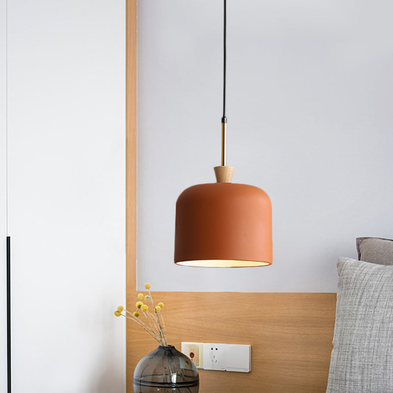 Industrial Single Hanging Pendant Light Macaron Metal Hanging Lamp with Colorful Resin Shade Clearhalo 'Ceiling Lights' 'Modern Pendants' 'Modern' 'Pendant Lights' 'Pendants' Lighting' 2555006