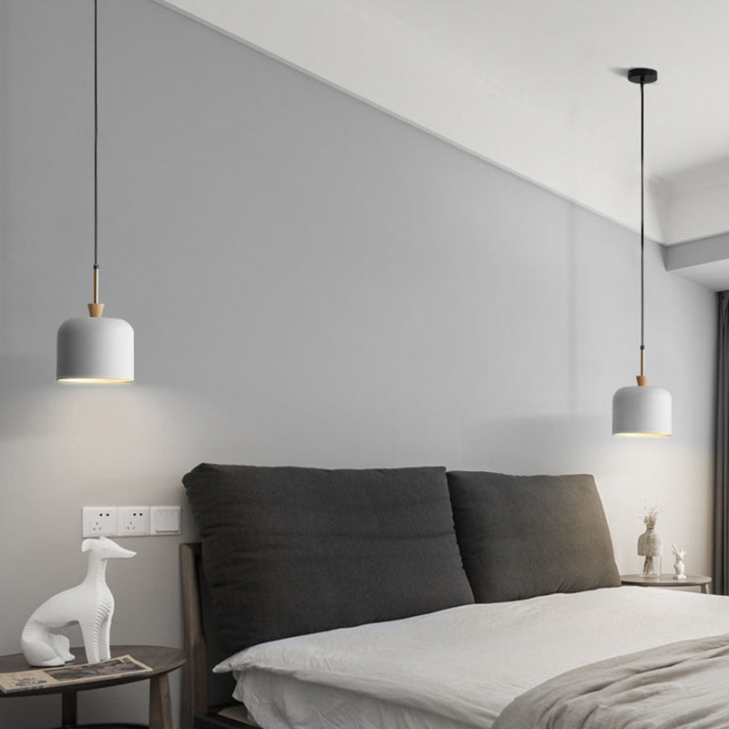 Industrial Single Hanging Pendant Light Macaron Metal Hanging Lamp with Colorful Resin Shade Clearhalo 'Ceiling Lights' 'Modern Pendants' 'Modern' 'Pendant Lights' 'Pendants' Lighting' 2555007