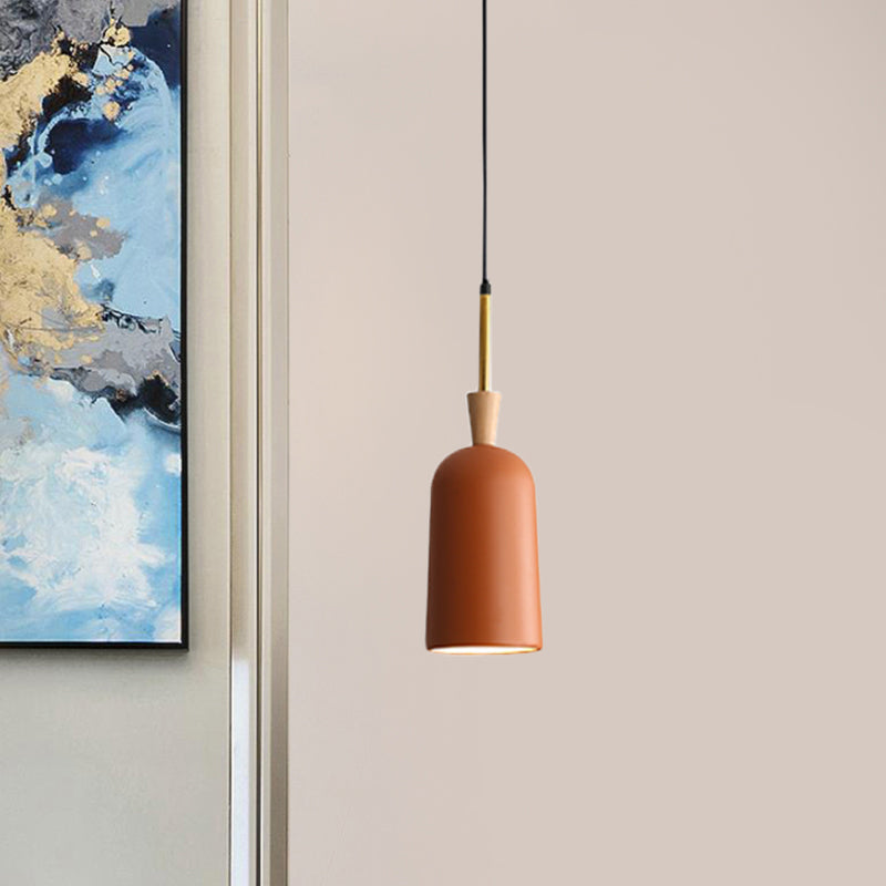 Industrial Single Hanging Pendant Light Macaron Metal Hanging Lamp with Colorful Resin Shade Clearhalo 'Ceiling Lights' 'Modern Pendants' 'Modern' 'Pendant Lights' 'Pendants' Lighting' 2555009
