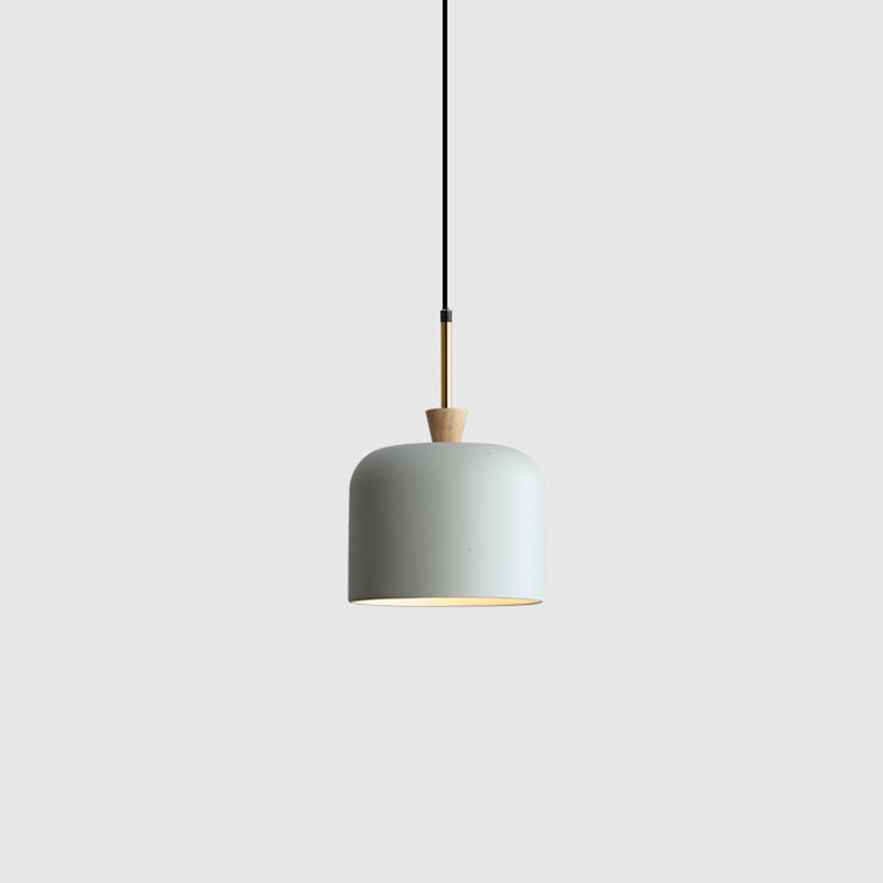 Industrial Single Hanging Pendant Light Macaron Metal Hanging Lamp with Colorful Resin Shade Green 8" Clearhalo 'Ceiling Lights' 'Modern Pendants' 'Modern' 'Pendant Lights' 'Pendants' Lighting' 2555010