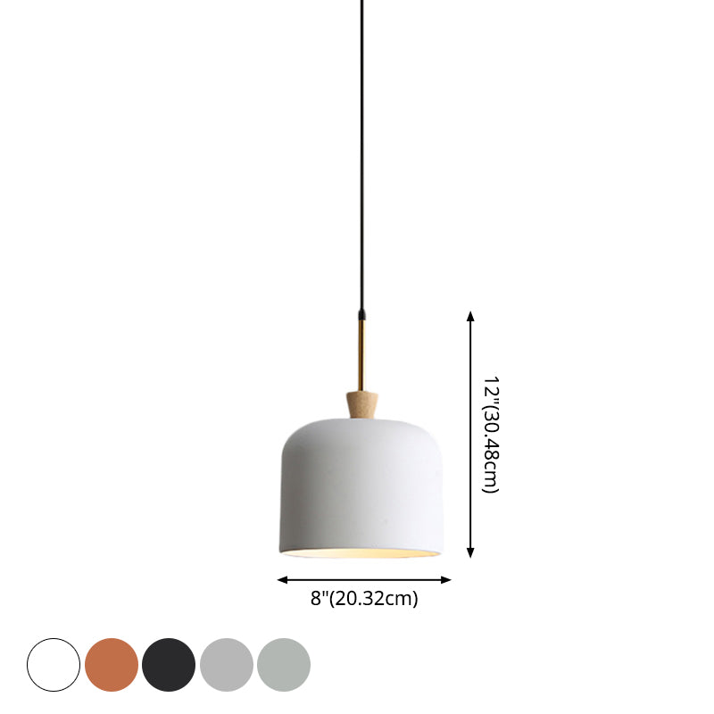 Industrial Single Hanging Pendant Light Macaron Metal Hanging Lamp with Colorful Resin Shade Clearhalo 'Ceiling Lights' 'Modern Pendants' 'Modern' 'Pendant Lights' 'Pendants' Lighting' 2555012