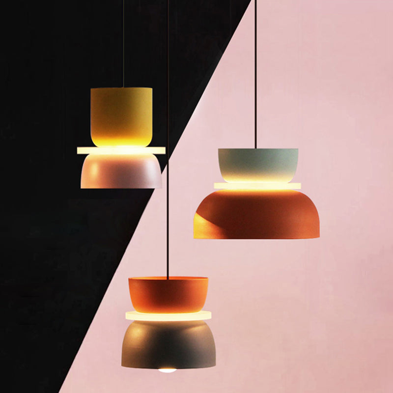 Modern Contemporary Pendant Lighting Colorful Macaron LED Hanging Light Fixture Clearhalo 'Ceiling Lights' 'Modern Pendants' 'Modern' 'Pendant Lights' 'Pendants' Lighting' 2555059