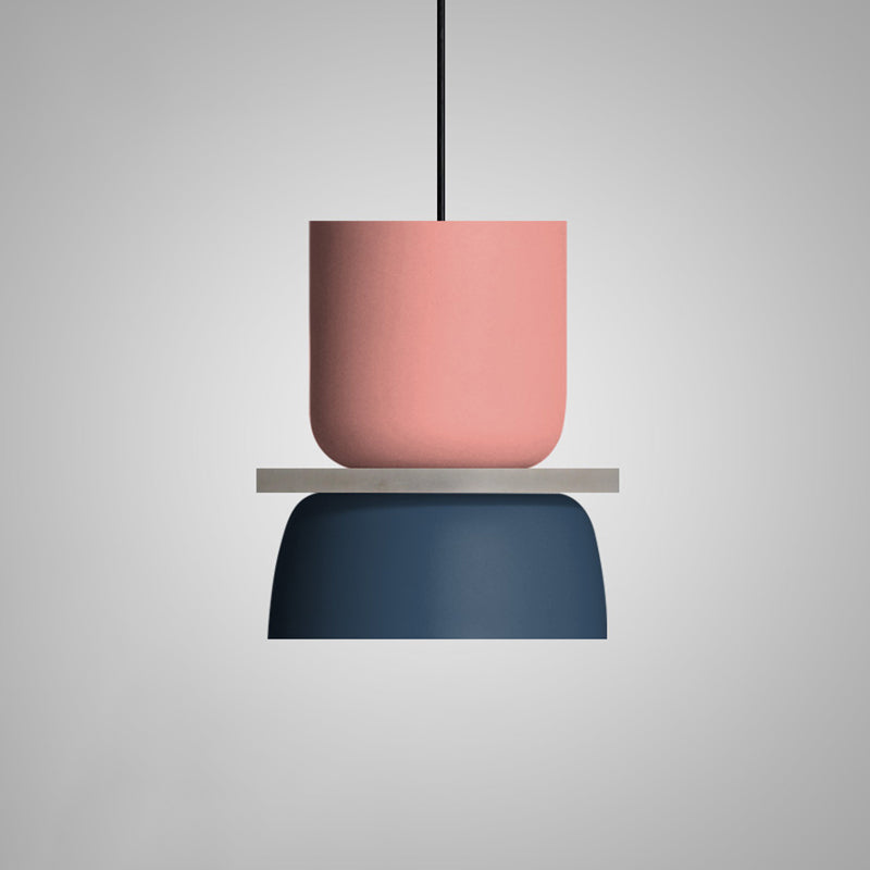 Modern Contemporary Pendant Lighting Colorful Macaron LED Hanging Light Fixture Pink Clearhalo 'Ceiling Lights' 'Modern Pendants' 'Modern' 'Pendant Lights' 'Pendants' Lighting' 2555060