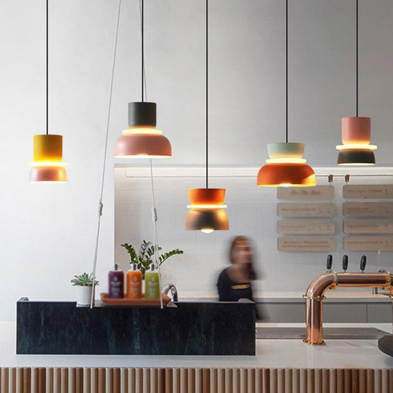 Modern Contemporary Pendant Lighting Colorful Macaron LED Hanging Light Fixture Clearhalo 'Ceiling Lights' 'Modern Pendants' 'Modern' 'Pendant Lights' 'Pendants' Lighting' 2555061