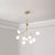 Modern Firefly Style Chandelier Light Frosted Acrylic Lampshade Living Room Ceiling Hang Lamp 9 Gold Clearhalo 'Ceiling Lights' 'Chandeliers' 'Modern Chandeliers' 'Modern' Lighting' 2555162