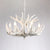 Bare Bulb Antler Chandelier Country Style White Resin Suspension Light for Living Room White 6+3 Clearhalo 'Ceiling Lights' 'Chandeliers' Lighting' options 2555347_e8fe4c11-5d0f-49ad-9774-4aa21f43bc54