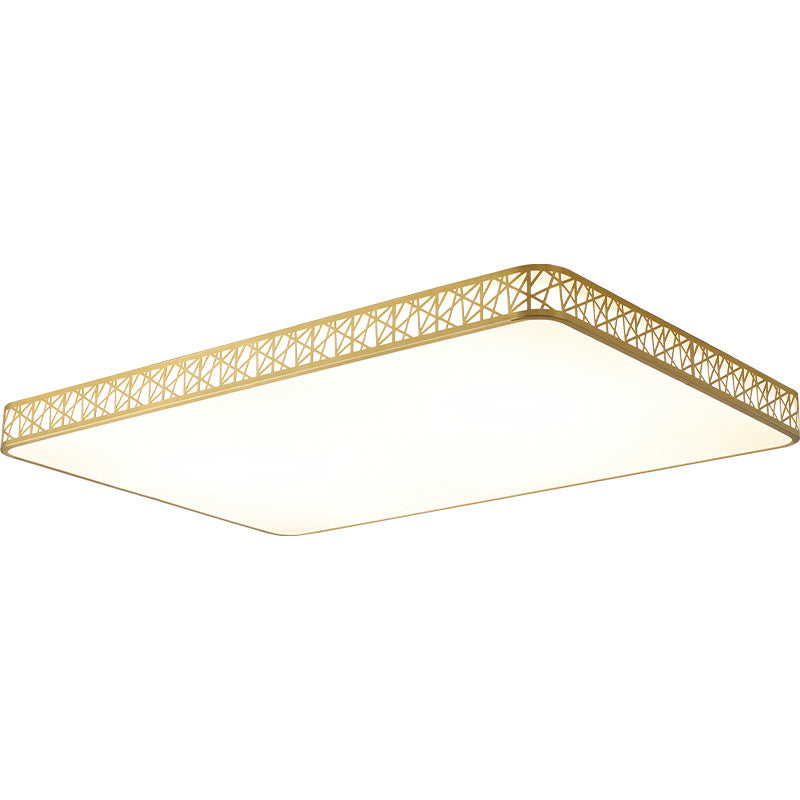 Brass Geometric Shaped Ceiling Light Minimalist Acrylic LED Flushmount with Nest Design Clearhalo 'Ceiling Lights' 'Close To Ceiling Lights' 'Close to ceiling' 'Flush mount' Lighting' 2556373