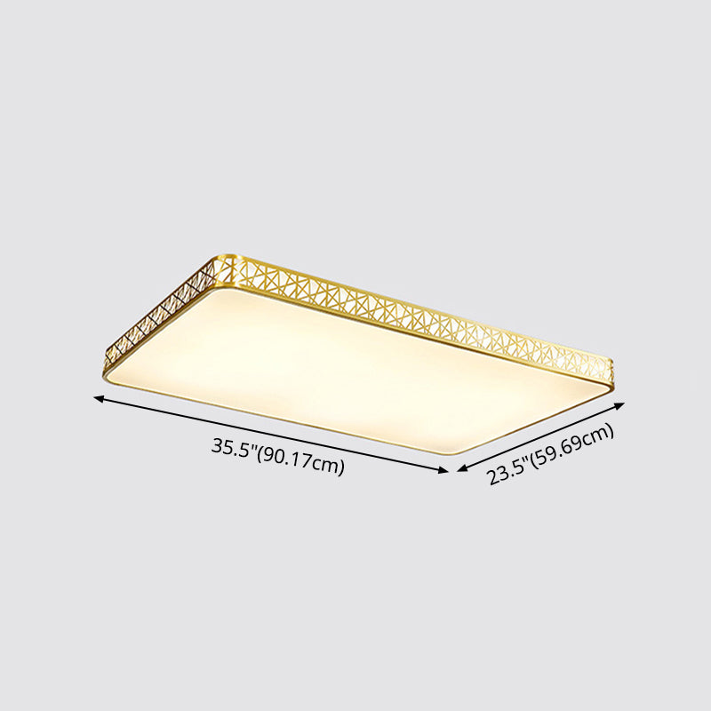 Brass Geometric Shaped Ceiling Light Minimalist Acrylic LED Flushmount with Nest Design Clearhalo 'Ceiling Lights' 'Close To Ceiling Lights' 'Close to ceiling' 'Flush mount' Lighting' 2556379
