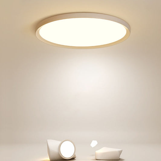 Flat LED Ceiling Light Fixture Nordic Acrylic Bedroom Flush Mounted Light in White White Clearhalo 'Ceiling Lights' 'Close To Ceiling Lights' 'Close to ceiling' 'Flush mount' Lighting' 2556395