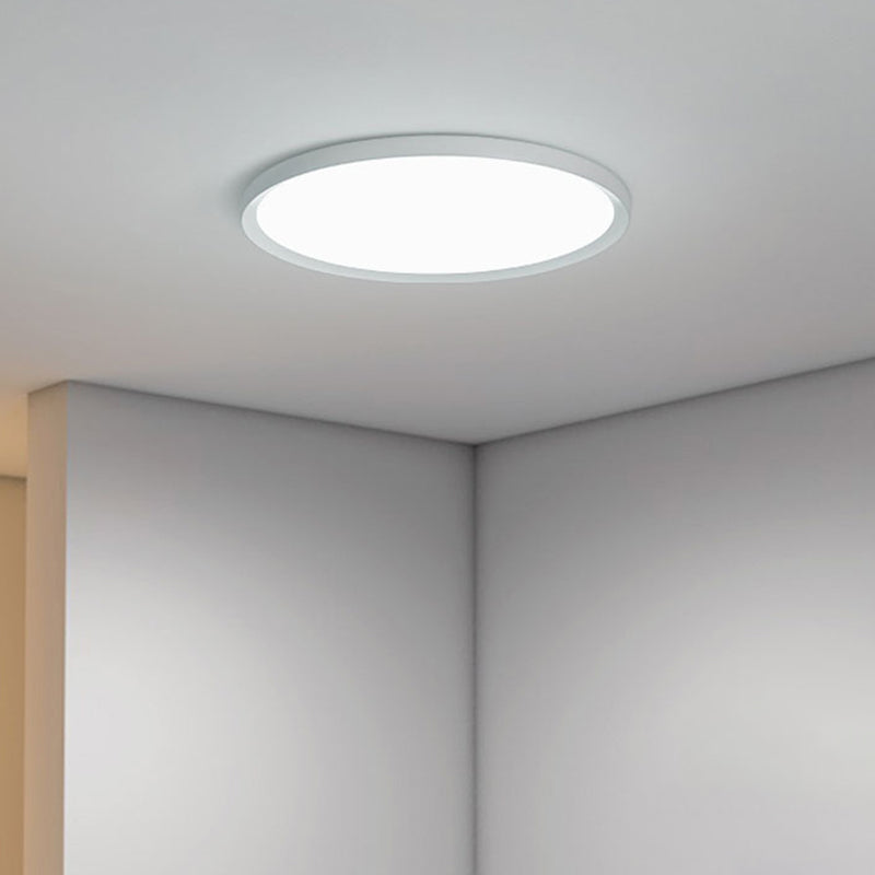 Flat LED Ceiling Light Fixture Nordic Acrylic Bedroom Flush Mounted Light in White Clearhalo 'Ceiling Lights' 'Close To Ceiling Lights' 'Close to ceiling' 'Flush mount' Lighting' 2556396