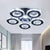 Floral Crystal Semi Flush Ceiling Light Modern Stainless Steel LED Flush Mount Fixture for Bedroom