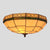 Hemispherical Glass Ceiling Lamp Traditional Style Flush Mount Light for Bedroom Beige Clearhalo 'Ceiling Lights' 'Close To Ceiling Lights' 'Close to ceiling' 'Flush mount' Lighting' 2556561