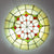 Multicolored Stained Glass Bowl Flushmount Tiffany-Style Ceiling Light for Bedroom Green Clearhalo 'Ceiling Lights' 'Close To Ceiling Lights' 'Close to ceiling' 'Flush mount' Lighting' 2556638