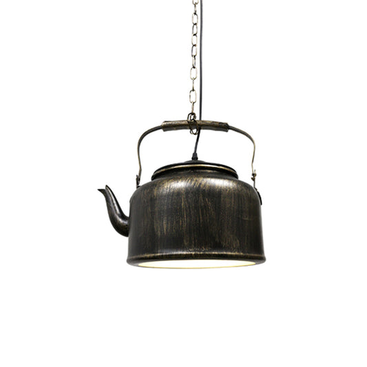 Art Deco Industrial Style Kettle Shade Pendant Light Fixture Metal 1 Light Hanging Lamp Antique Brass Clearhalo 'Art Deco Pendants' 'Black' 'Cast Iron' 'Ceiling Lights' 'Ceramic' 'Crystal' 'Industrial Pendants' 'Industrial' 'Metal' 'Middle Century Pendants' 'Pendant Lights' 'Pendants' 'Rustic Pendants' 'Tiffany' Lighting' 2556763