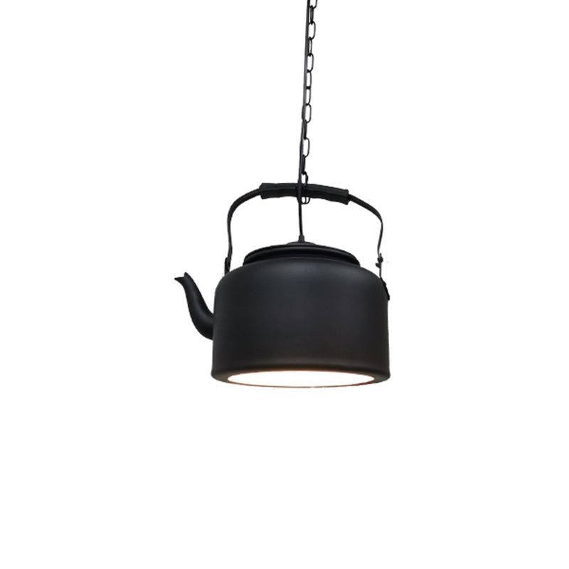 Art Deco Industrial Style Kettle Shade Pendant Light Fixture Metal 1 Light Hanging Lamp Textured Black Clearhalo 'Art Deco Pendants' 'Black' 'Cast Iron' 'Ceiling Lights' 'Ceramic' 'Crystal' 'Industrial Pendants' 'Industrial' 'Metal' 'Middle Century Pendants' 'Pendant Lights' 'Pendants' 'Rustic Pendants' 'Tiffany' Lighting' 2556766
