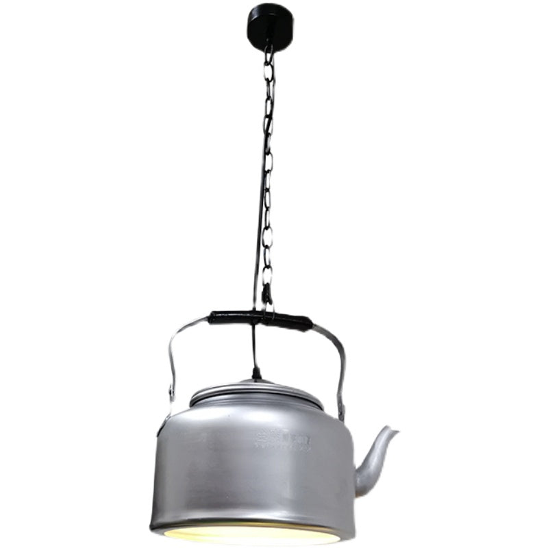 Art Deco Industrial Style Kettle Shade Pendant Light Fixture Metal 1 Light Hanging Lamp Clearhalo 'Art Deco Pendants' 'Black' 'Cast Iron' 'Ceiling Lights' 'Ceramic' 'Crystal' 'Industrial Pendants' 'Industrial' 'Metal' 'Middle Century Pendants' 'Pendant Lights' 'Pendants' 'Rustic Pendants' 'Tiffany' Lighting' 2556770