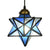 1 Light Pendant Light Tiffany Star Shade Icy Clear Glass Down Lighting Pendant Blue Clearhalo 'Ceiling Lights' 'Glass shade' 'Glass' 'Industrial' 'Middle Century Pendants' 'Pendant Lights' 'Pendants' 'Tiffany close to ceiling' 'Tiffany Pendants' 'Tiffany' Lighting' 2556804