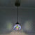 Bowl Pendant Light Tiffany-Style 1 Light Stained Glass Hanging Lamp for Dining Room Blue 6" Clearhalo 'Ceiling Lights' 'Close To Ceiling Lights' 'Glass shade' 'Glass' 'Industrial' 'Middle Century Pendants' 'Pendant Lights' 'Pendants' 'Tiffany close to ceiling' 'Tiffany Pendants' 'Tiffany' Lighting' 2556821