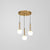 Modern Minimalist Multiple Globe Shade Pendant Light Metal Long Hanging Lamp for Living Room 3 Brass Clearhalo 'Ceiling Lights' 'Close To Ceiling Lights' 'Glass shade' 'Glass' 'Modern Pendants' 'Modern' 'Pendant Lights' 'Pendants' Lighting' 2556874