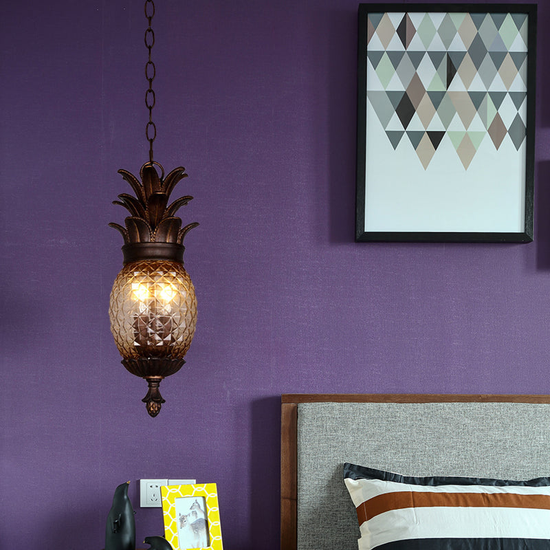 2 Lights Bubble Chandelier Lighting Classic Clear Prismatic Glass Pendant Light Fixture for Balcony Clearhalo 'Ceiling Lights' 'Chandeliers' 'Glass shade' 'Glass' Lighting' 255704