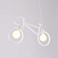 Retro Creative Iron Bicycle Chandelier 2 Light Dining Table Pendant Lighting Fixtures White Clearhalo 'Ceiling Lights' 'Island Lights' Lighting' 2557077