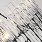 Black Cylinder Hanging Light Kit Traditional Fluted Crystal 3 Lights Dining Room Chandelier Lamp Clearhalo 'Ceiling Lights' 'Chandeliers' Lighting' options 255779