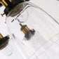 Clear Glass Cup Shape Chandelier Pendant Vintage 3/5/6-Light Ceiling Lamp with Curved Arm Clearhalo 'Ceiling Lights' 'Chandeliers' 'Glass shade' 'Glass' 'Pendant Lights' Lighting' 256063