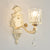 Cylinder Sconce Light Modern Clear Dimpled Glass 1/2 Heads Gold Wall Mount Light with Crystal Drop 1.0 Gold Clearhalo 'Modern wall lights' 'Modern' 'Wall Lamps & Sconces' 'Wall Lights' Lighting' 256234