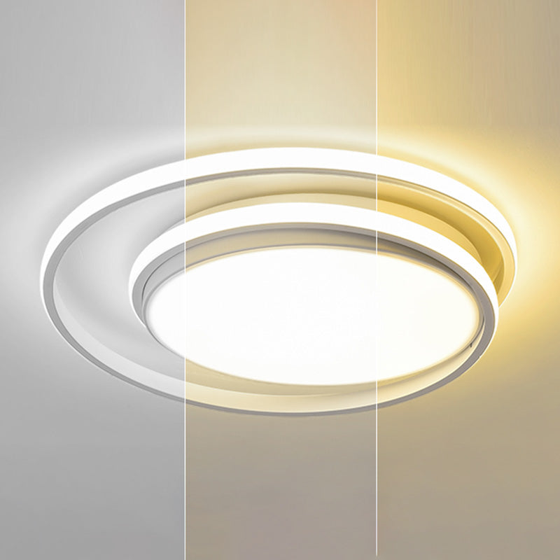 Intersecting Circles Shape LED Flush Mount Ceiling Lamp Fixture Modern Simplicity Acrylic Living Room Bedroom Lighting Fixture White Clearhalo 'Ceiling Lights' 'Close To Ceiling Lights' 'Close to ceiling' 'Flush mount' Lighting' 2562351