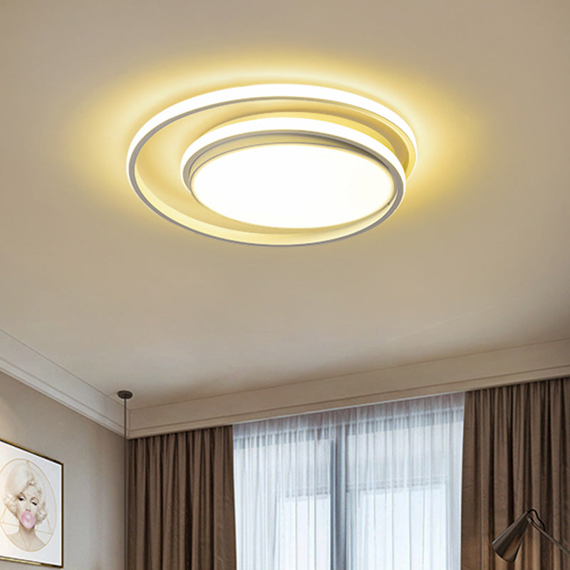 Intersecting Circles Shape LED Flush Mount Ceiling Lamp Fixture Modern Simplicity Acrylic Living Room Bedroom Lighting Fixture Clearhalo 'Ceiling Lights' 'Close To Ceiling Lights' 'Close to ceiling' 'Flush mount' Lighting' 2562354