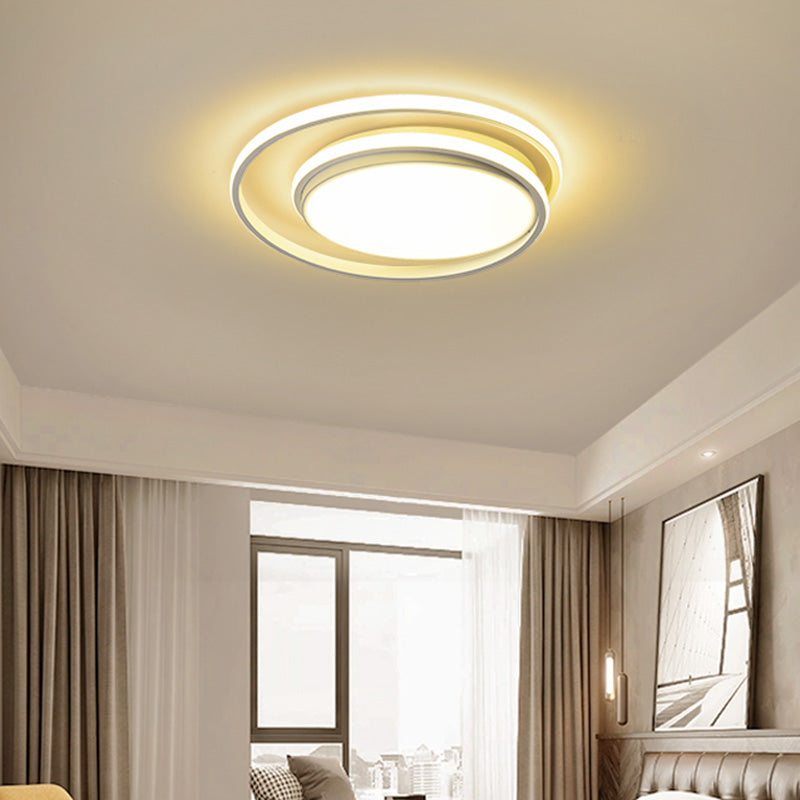 Intersecting Circles Shape LED Flush Mount Ceiling Lamp Fixture Modern Simplicity Acrylic Living Room Bedroom Lighting Fixture Clearhalo 'Ceiling Lights' 'Close To Ceiling Lights' 'Close to ceiling' 'Flush mount' Lighting' 2562356