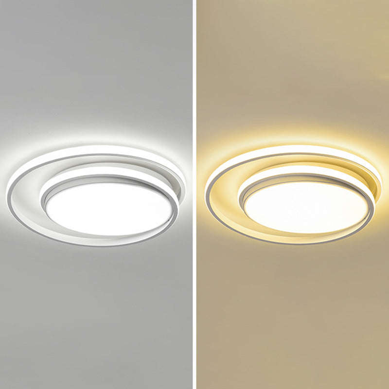 Intersecting Circles Shape LED Flush Mount Ceiling Lamp Fixture Modern Simplicity Acrylic Living Room Bedroom Lighting Fixture Clearhalo 'Ceiling Lights' 'Close To Ceiling Lights' 'Close to ceiling' 'Flush mount' Lighting' 2562359