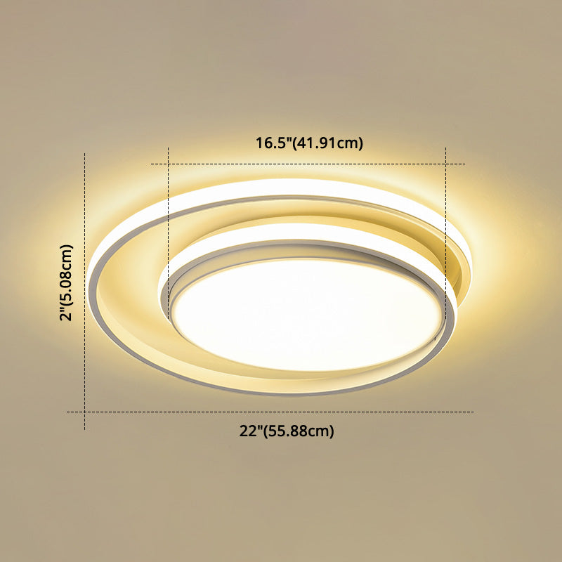 Intersecting Circles Shape LED Flush Mount Ceiling Lamp Fixture Modern Simplicity Acrylic Living Room Bedroom Lighting Fixture Clearhalo 'Ceiling Lights' 'Close To Ceiling Lights' 'Close to ceiling' 'Flush mount' Lighting' 2562360