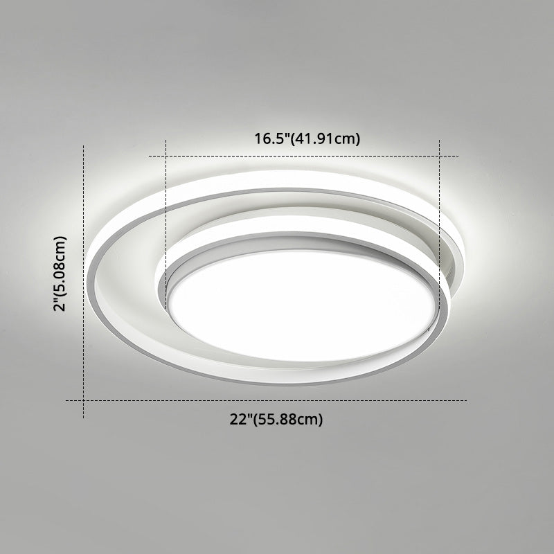 Intersecting Circles Shape LED Flush Mount Ceiling Lamp Fixture Modern Simplicity Acrylic Living Room Bedroom Lighting Fixture Clearhalo 'Ceiling Lights' 'Close To Ceiling Lights' 'Close to ceiling' 'Flush mount' Lighting' 2562361