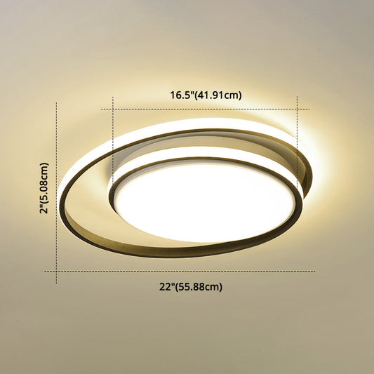 Intersecting Circles Shape LED Flush Mount Ceiling Lamp Fixture Modern Simplicity Acrylic Living Room Bedroom Lighting Fixture Clearhalo 'Ceiling Lights' 'Close To Ceiling Lights' 'Close to ceiling' 'Flush mount' Lighting' 2562362