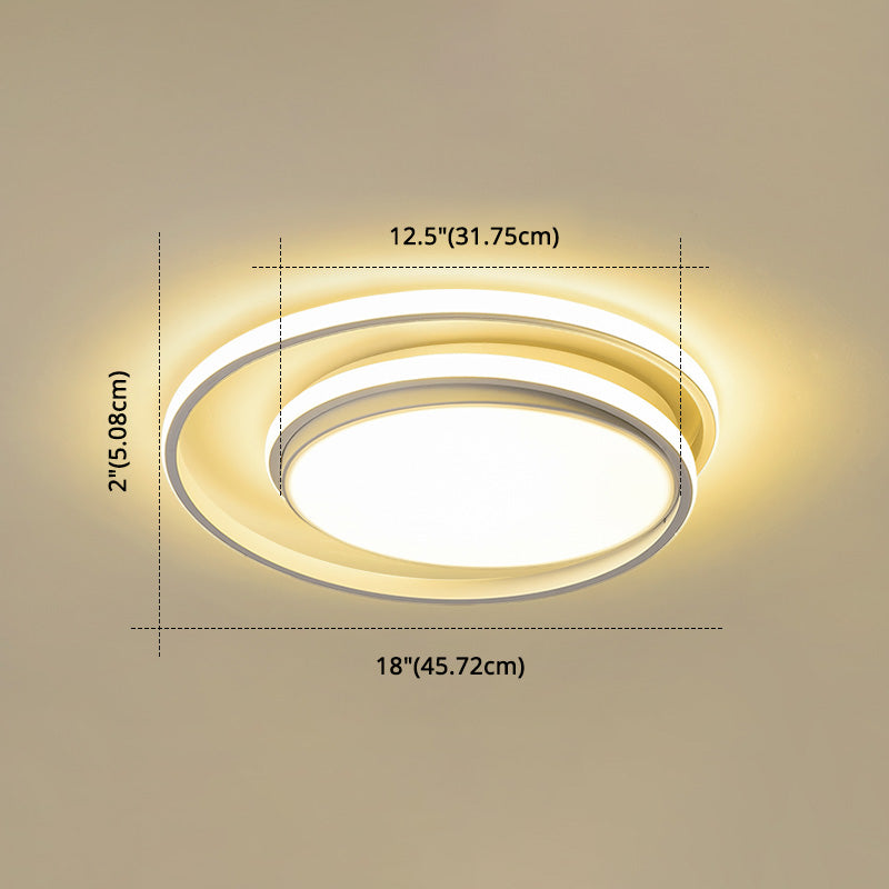 Intersecting Circles Shape LED Flush Mount Ceiling Lamp Fixture Modern Simplicity Acrylic Living Room Bedroom Lighting Fixture Clearhalo 'Ceiling Lights' 'Close To Ceiling Lights' 'Close to ceiling' 'Flush mount' Lighting' 2562363