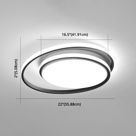 Intersecting Circles Shape LED Flush Mount Ceiling Lamp Fixture Modern Simplicity Acrylic Living Room Bedroom Lighting Fixture Clearhalo 'Ceiling Lights' 'Close To Ceiling Lights' 'Close to ceiling' 'Flush mount' Lighting' 2562364