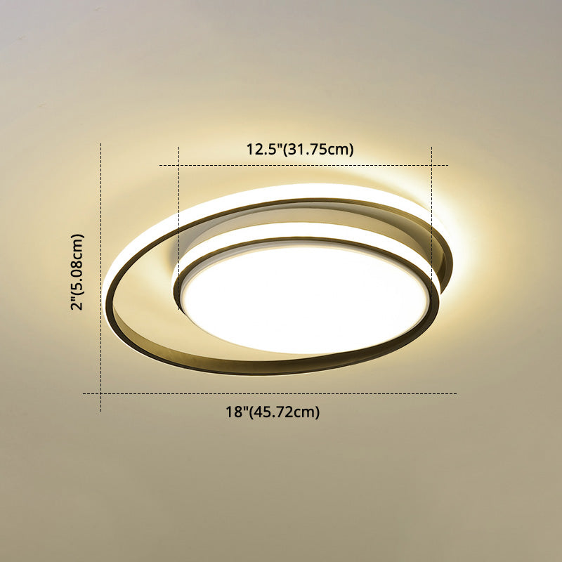 Intersecting Circles Shape LED Flush Mount Ceiling Lamp Fixture Modern Simplicity Acrylic Living Room Bedroom Lighting Fixture Clearhalo 'Ceiling Lights' 'Close To Ceiling Lights' 'Close to ceiling' 'Flush mount' Lighting' 2562365