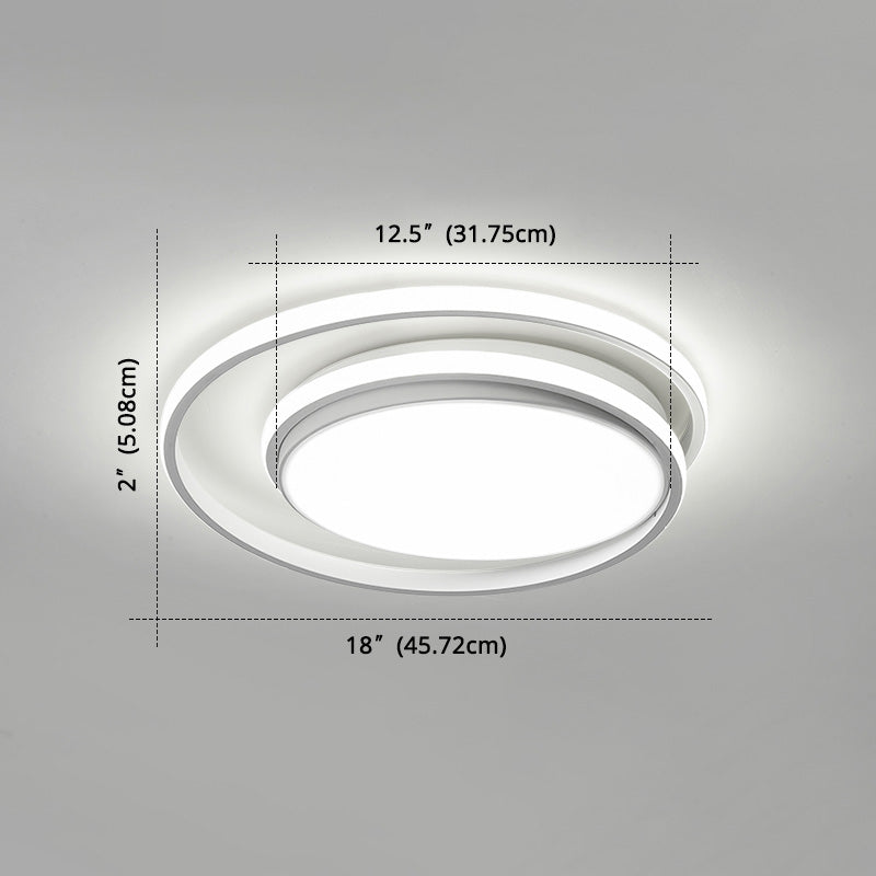 Intersecting Circles Shape LED Flush Mount Ceiling Lamp Fixture Modern Simplicity Acrylic Living Room Bedroom Lighting Fixture Clearhalo 'Ceiling Lights' 'Close To Ceiling Lights' 'Close to ceiling' 'Flush mount' Lighting' 2562367