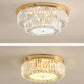 Drum Shape LED Flush Ceiling Lamp Clear Crystal Modern Lighting Fixtures Light for Living Room Dining Room Clearhalo 'Ceiling Lights' 'Close To Ceiling Lights' 'Close to ceiling' 'Flush mount' Lighting' 2562416