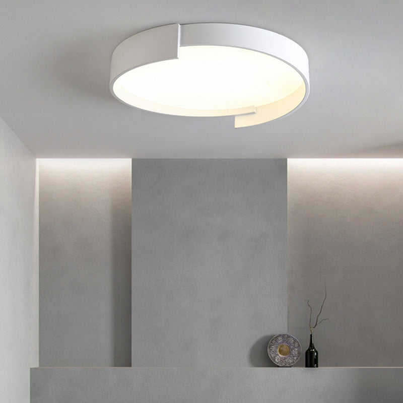 Macaroon Style LED Flush Mount Ceiling Light Northern Europe Simplicity Bedroom Lamp with Frosted Acrylic Lampshade Clearhalo 'Ceiling Lights' 'Close To Ceiling Lights' 'Close to ceiling' 'Flush mount' Lighting' 2562462