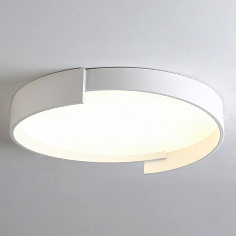 Macaroon Style LED Flush Mount Ceiling Light Northern Europe Simplicity Bedroom Lamp with Frosted Acrylic Lampshade White Clearhalo 'Ceiling Lights' 'Close To Ceiling Lights' 'Close to ceiling' 'Flush mount' Lighting' 2562468