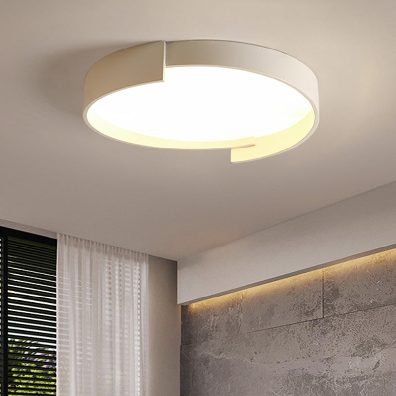 Macaroon Style LED Flush Mount Ceiling Light Northern Europe Simplicity Bedroom Lamp with Frosted Acrylic Lampshade Clearhalo 'Ceiling Lights' 'Close To Ceiling Lights' 'Close to ceiling' 'Flush mount' Lighting' 2562469
