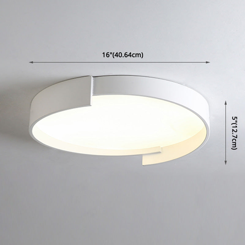 Macaroon Style LED Flush Mount Ceiling Light Northern Europe Simplicity Bedroom Lamp with Frosted Acrylic Lampshade Clearhalo 'Ceiling Lights' 'Close To Ceiling Lights' 'Close to ceiling' 'Flush mount' Lighting' 2562479
