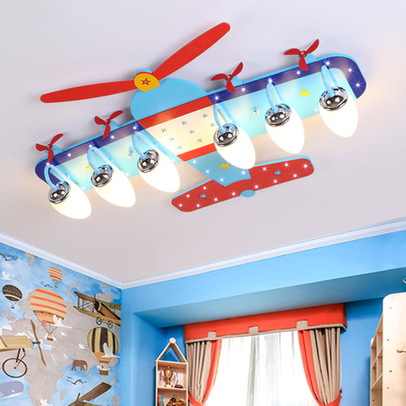 Airplane Shape Flush Mount Light Kindergarten Children Room Ceiling Light Clearhalo 'Ceiling Lights' 'Close To Ceiling Lights' 'Close to ceiling' 'Flush mount' Lighting' 2562638