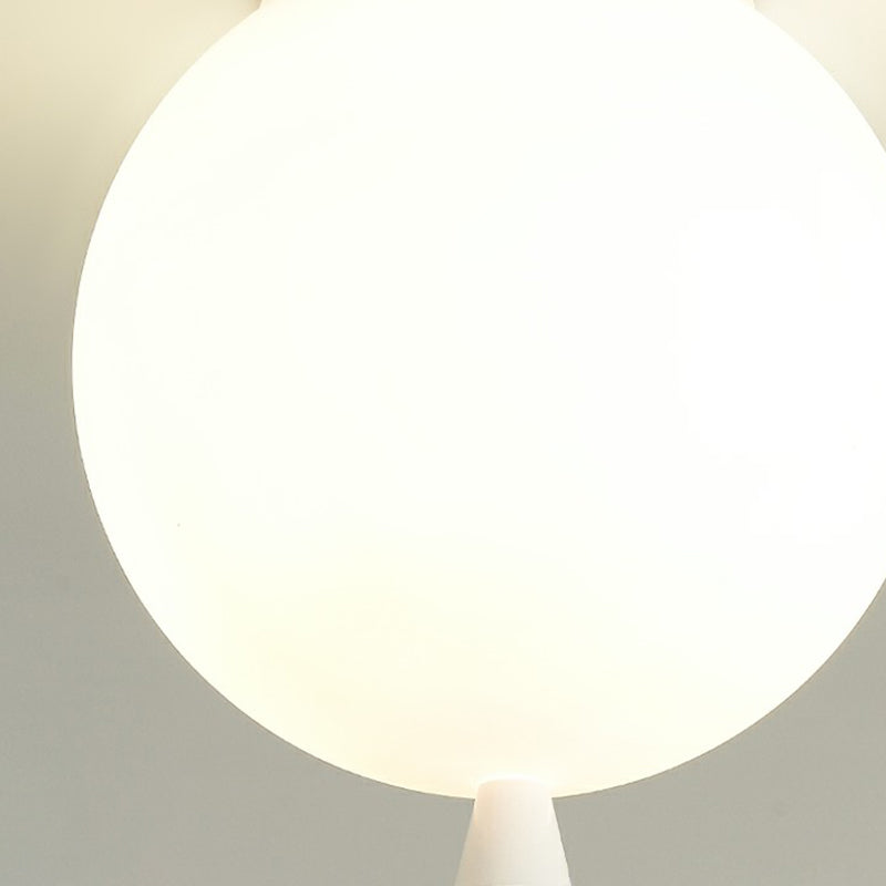 Round Children Room Ceiling Light with Cartoon Astronaut Pendant Frosted Acrylic Lampshade Flush-mount Light Clearhalo 'Ceiling Lights' 'Close To Ceiling Lights' 'Close to ceiling' 'Flush mount' Lighting' 2562657